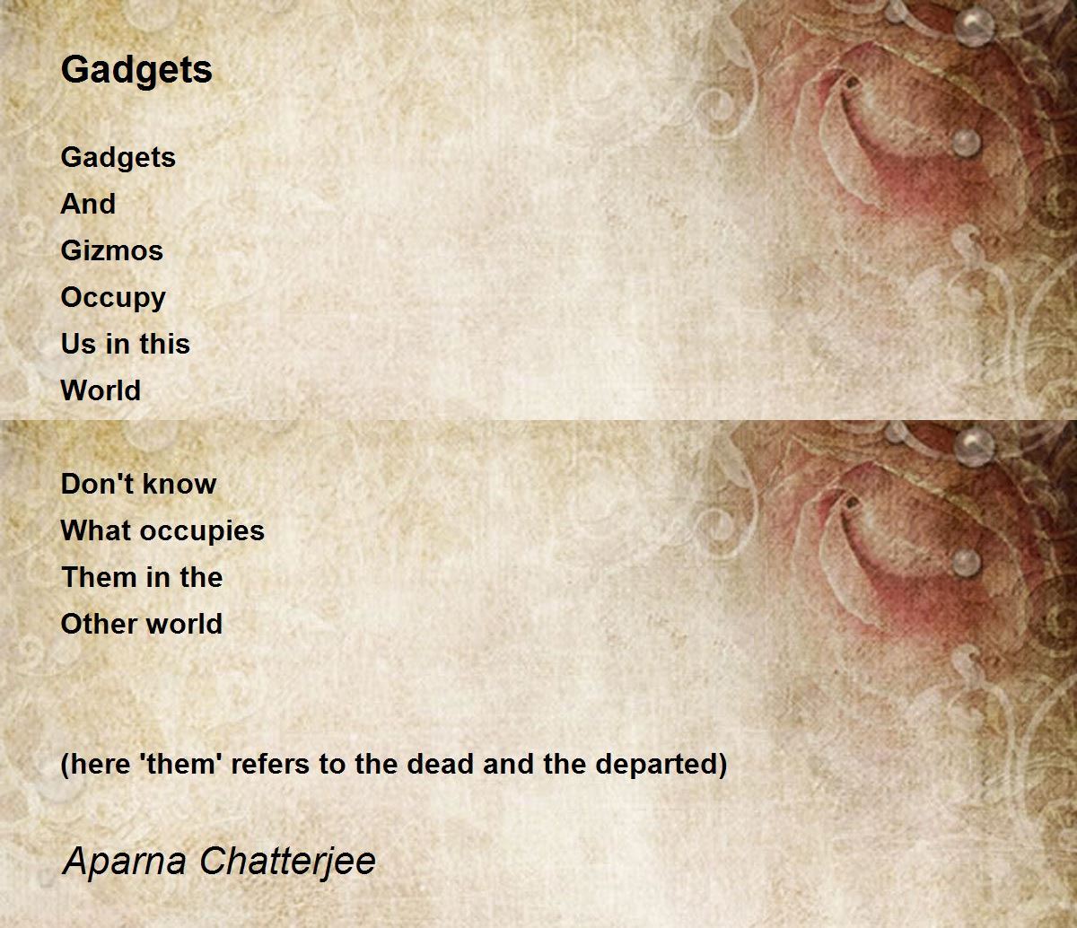 Gadgets Gadgets Poem by Aparna Chatterjee