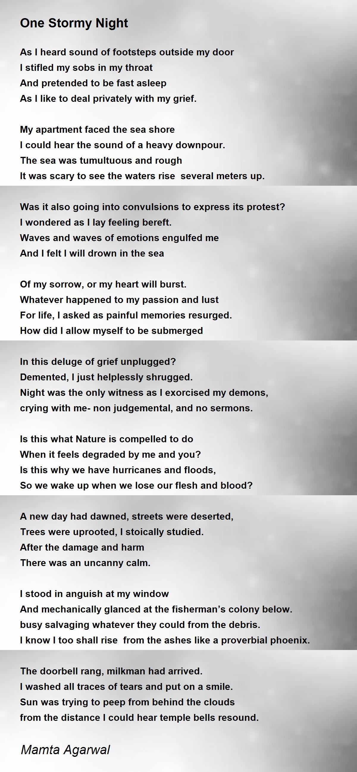 One Stormy Night One Stormy Night Poem by Mamta Agarwal