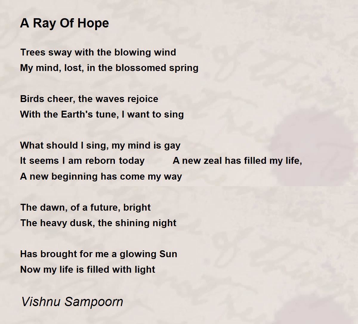 Is hope poem what The Meaning