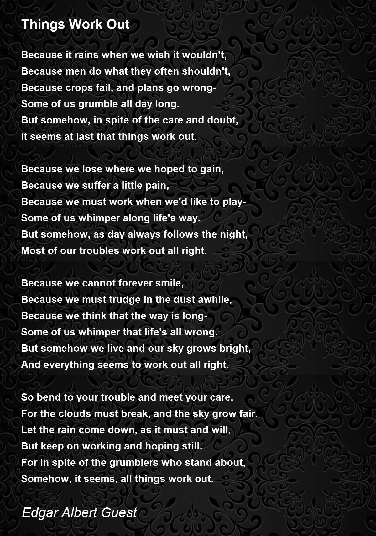 Work - Poem by Henry Van Dyke