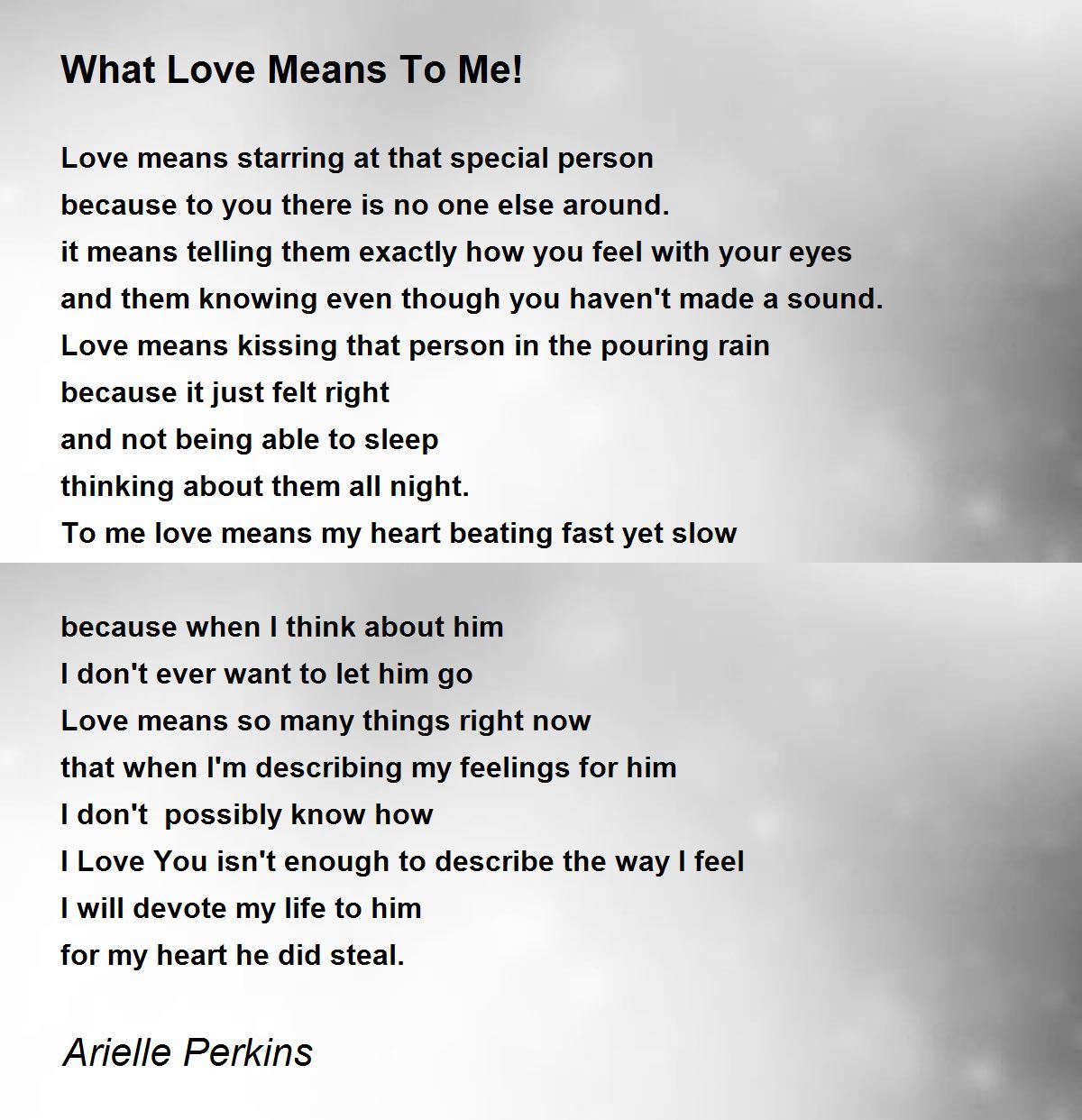 My to what wife poem means me Beautiful Love