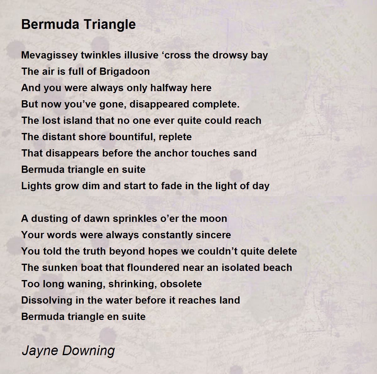 Bermuda Triangle Bermuda Triangle Poem by Jayne Downing