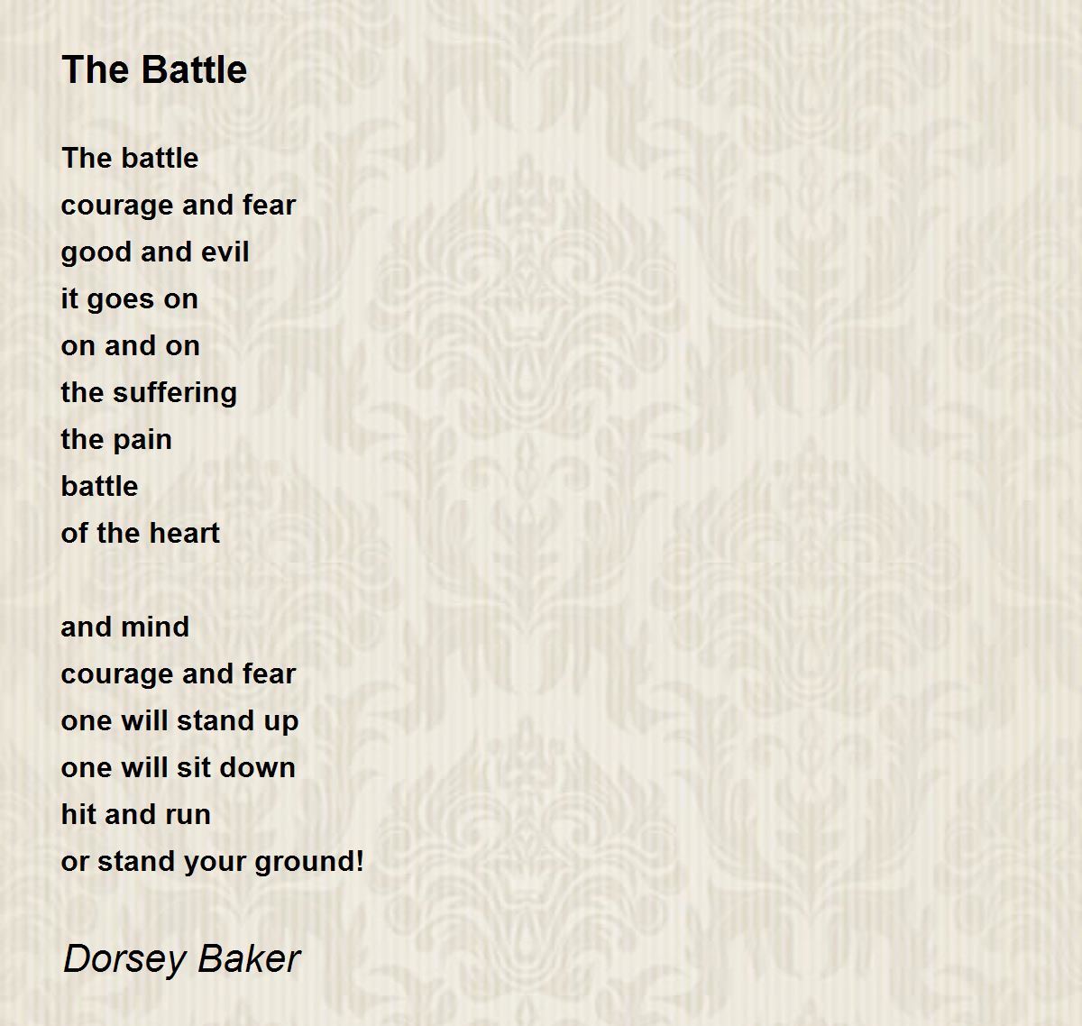 The Battle The Battle Poem by Dorsey Baker