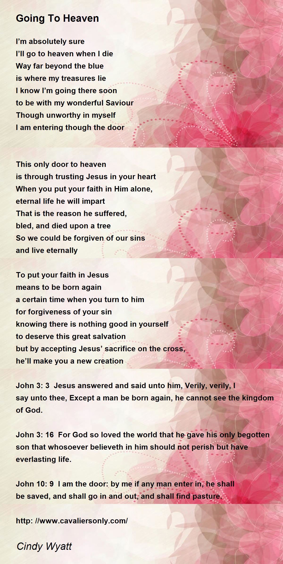Going To Heaven Going To Heaven Poem by Cindy Wyatt