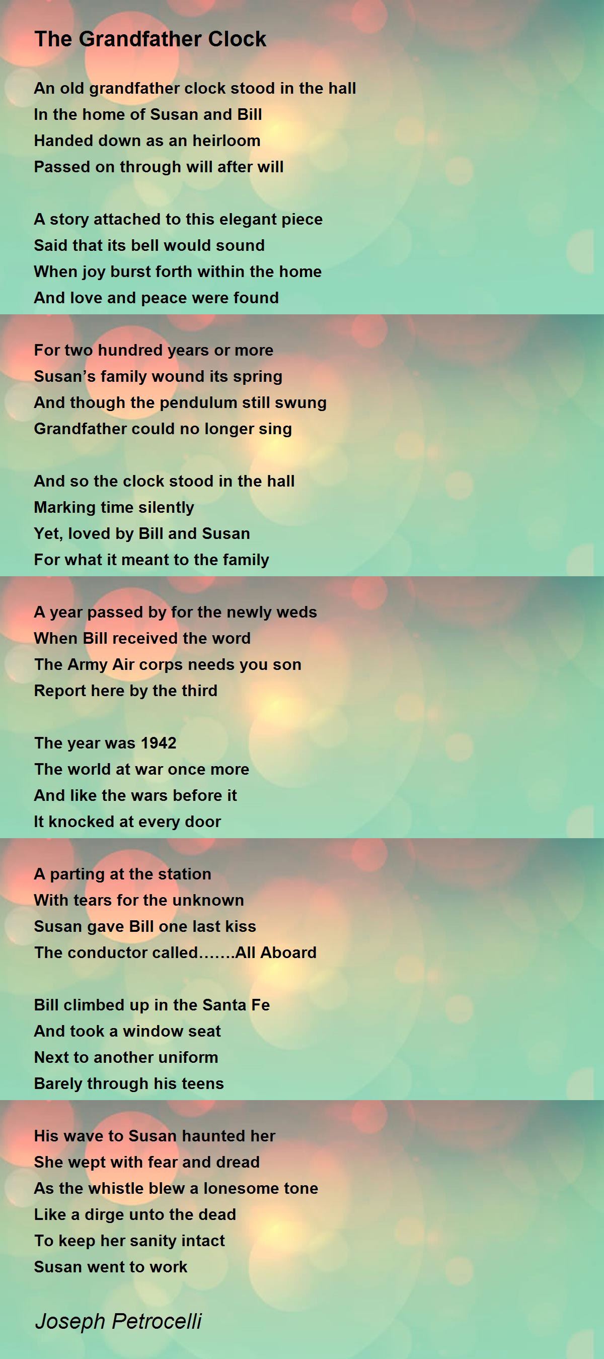 The Grandfather Clock The Grandfather Clock Poem by Joseph Petrocelli