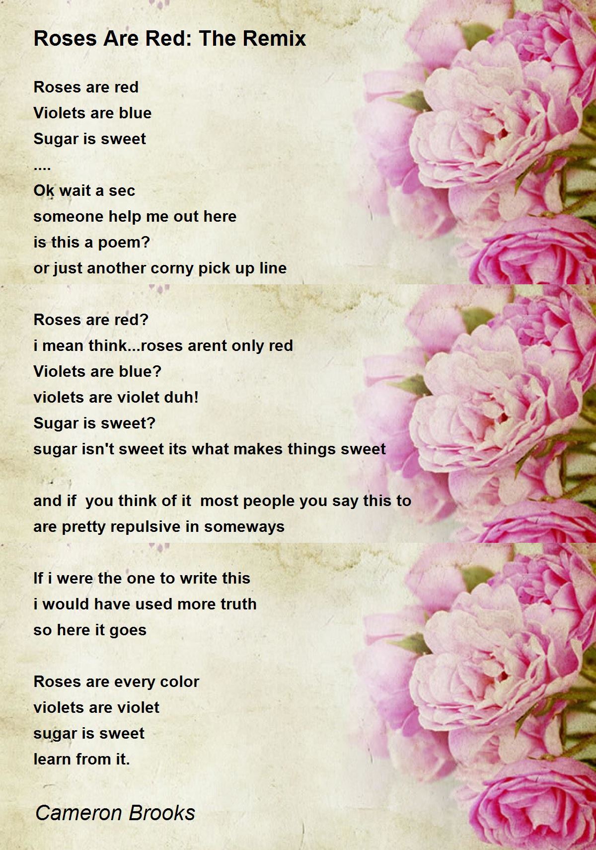 Mean poems are roses are violets blue red 22 HILARIOUSLY
