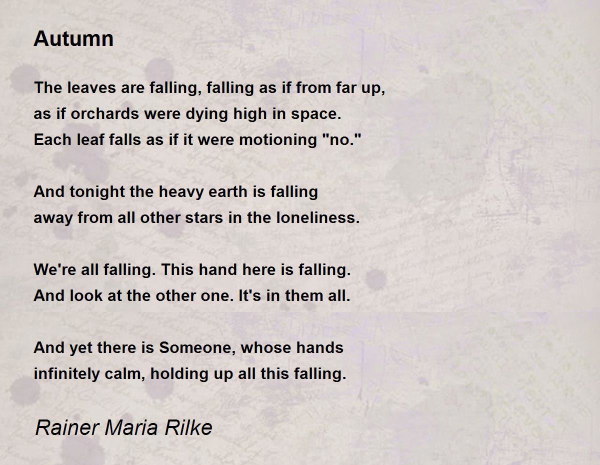 Image result for Autumn poem by Rainer Maria Rilke