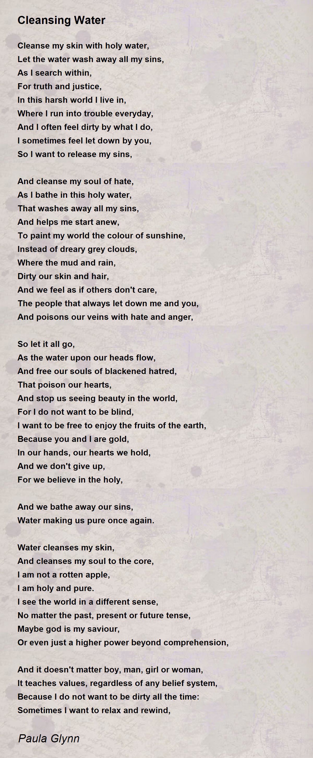 Clean Water And Sanitation Poem – DXCF