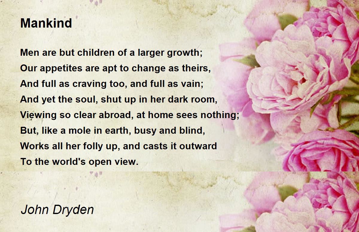 Mankind by John Dryden - Mankind Poem