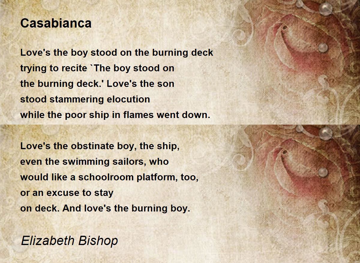 Casabianca Poem by Elizabeth Bishop - Poem Hunter