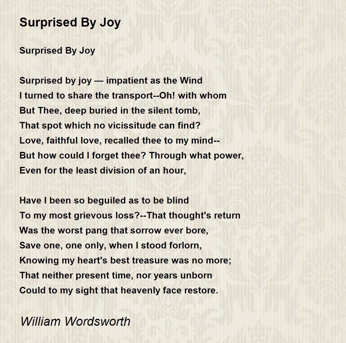 surprised by joy wordsworth
