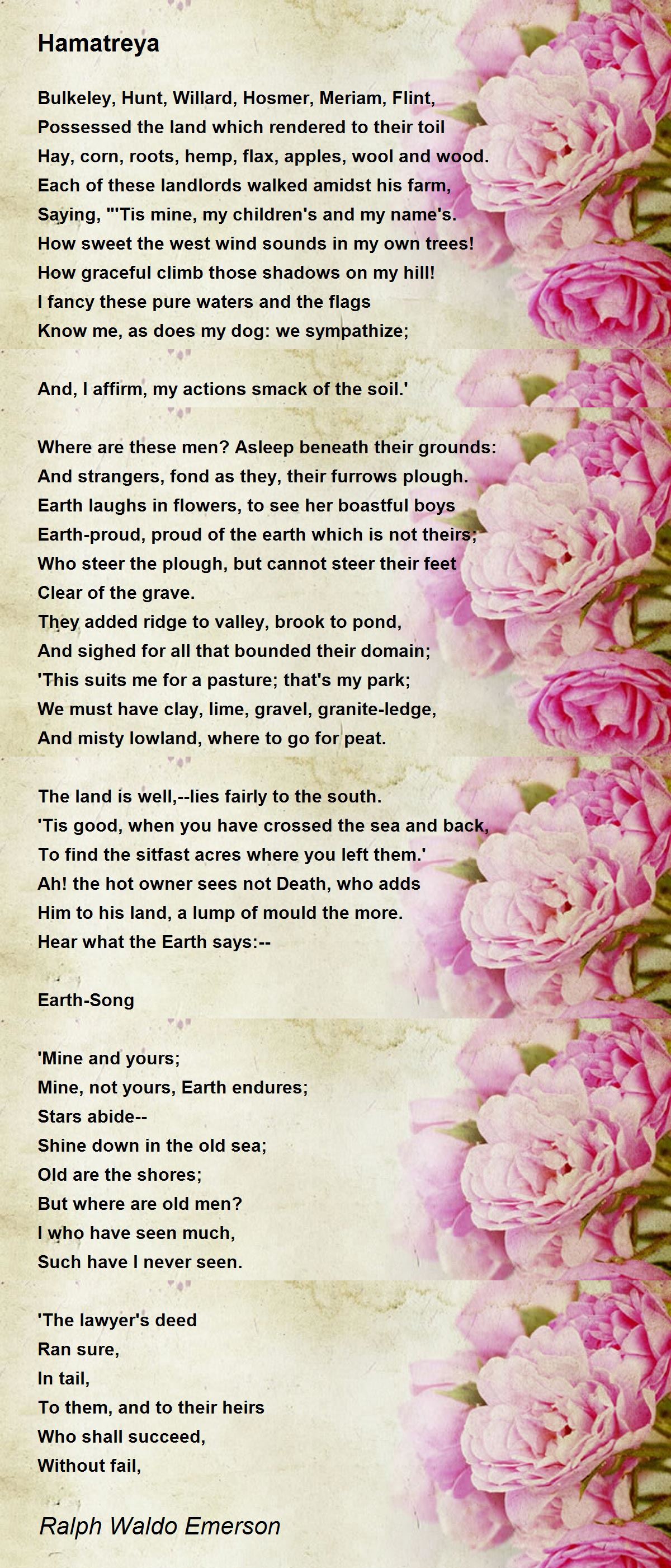 Hamatreya Hamatreya Poem by Ralph Waldo Emerson