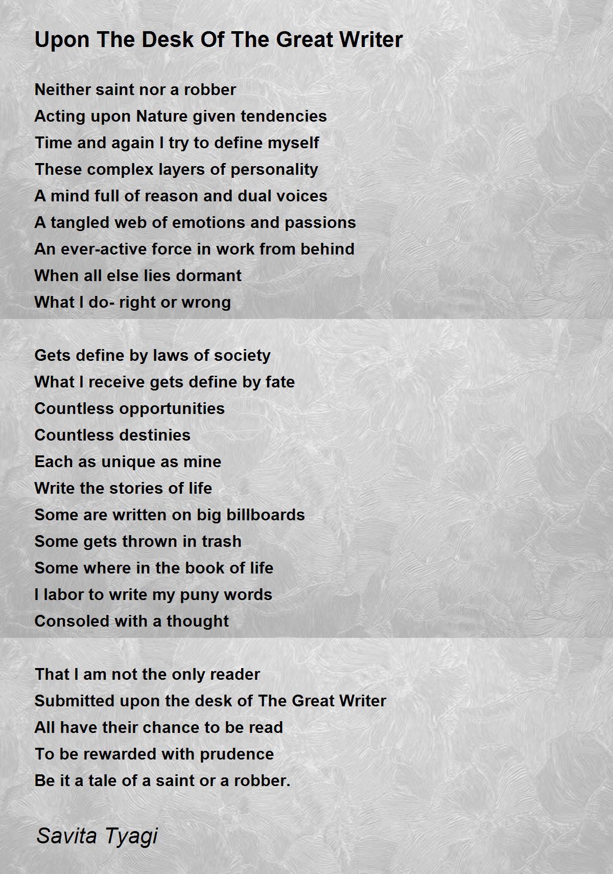 Upon The Desk Of The Great Writer Upon The Desk Of The Great Writer Poem by Savita Tyagi