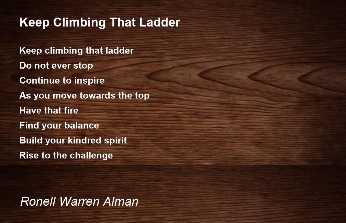 Keep Climbing That Ladder by Ronell Warren Alman - Keep Climbing That ...