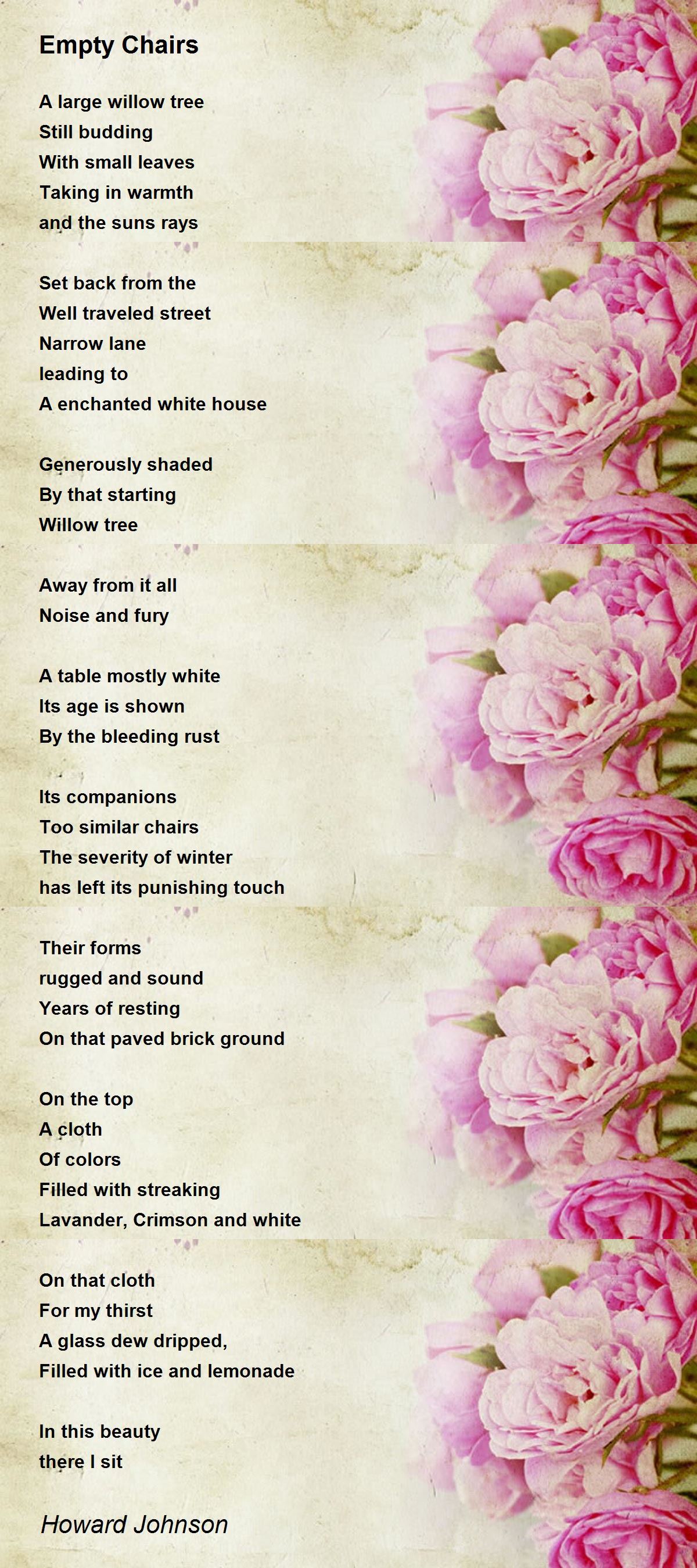 Empty Chairs Empty Chairs Poem by Howard Johnson