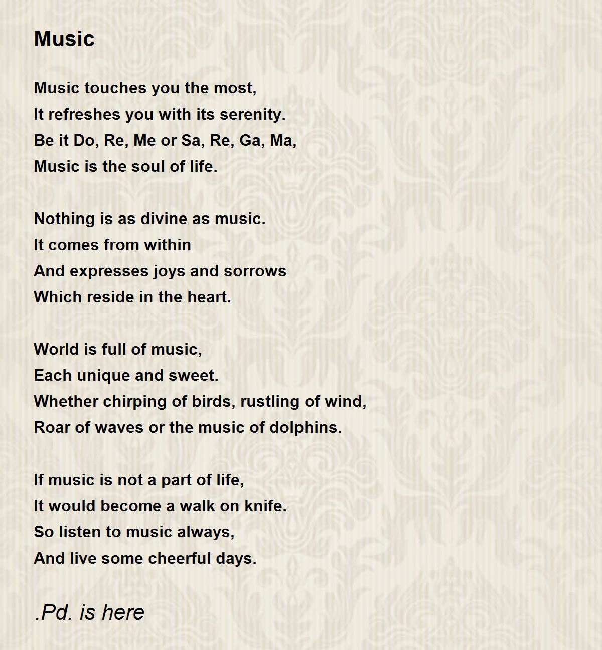 Music Music Poem by .Pd. is here