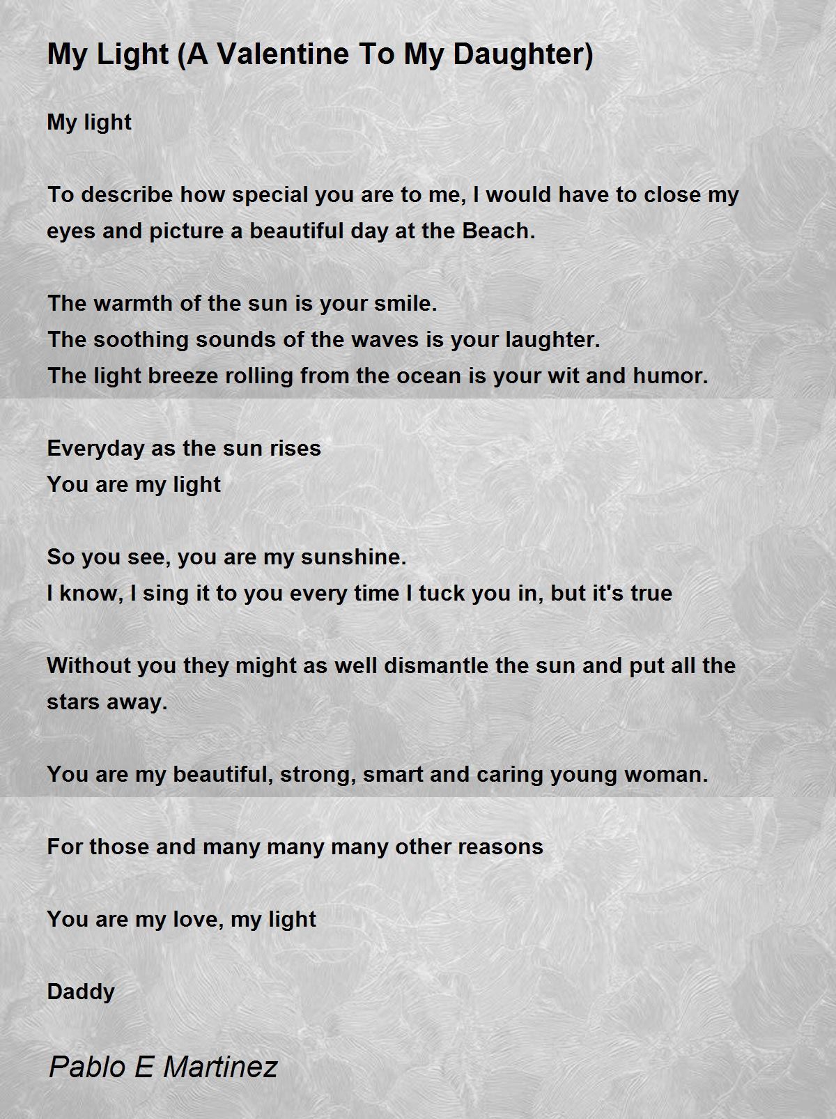 Daughter poem for valentines day Just For
