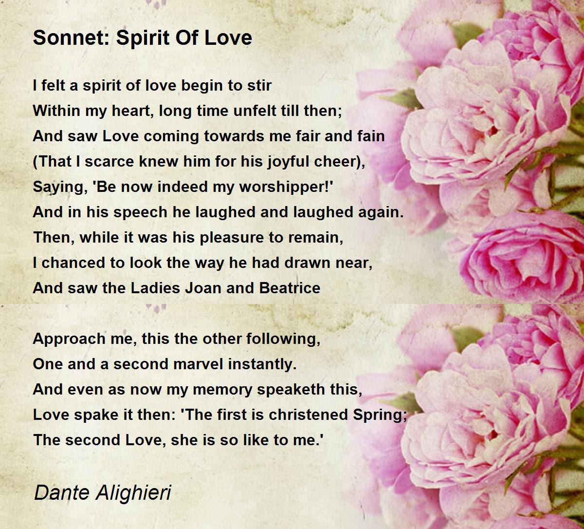 sonnet poem about love
