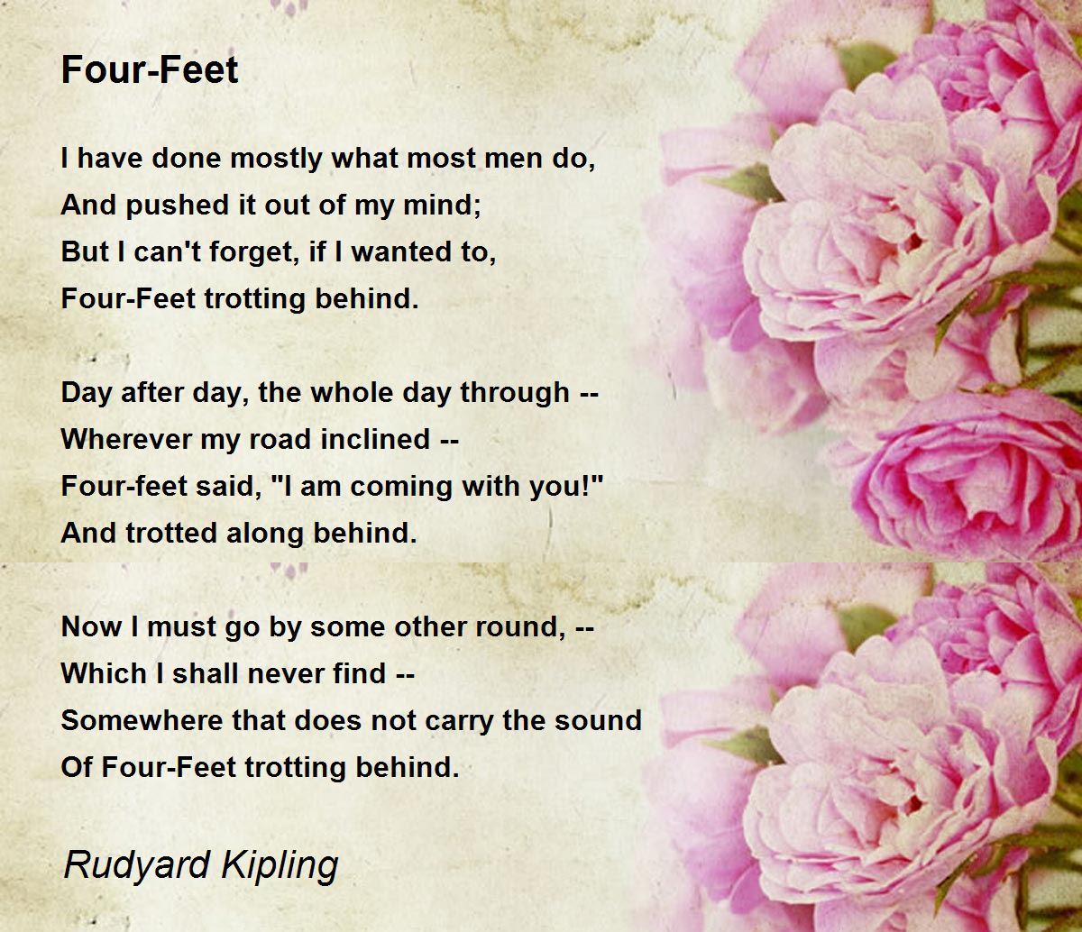 Four Feet Four Feet Poem By Rudyard Kipling