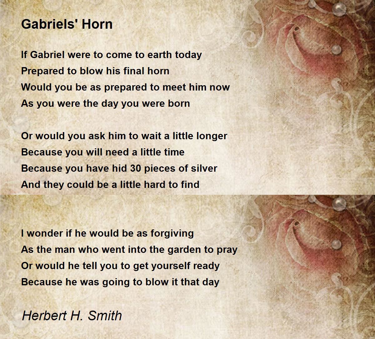 Gabriels' Horn Gabriels' Horn Poem by Herbert H. Smith