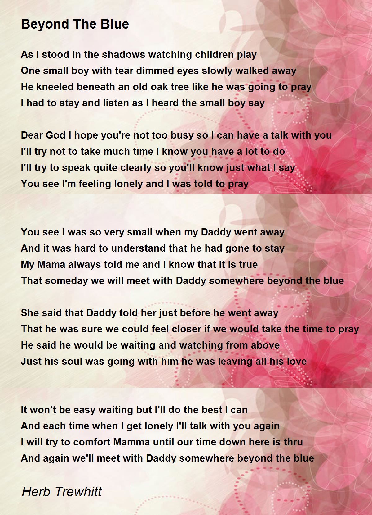 Beyond The Blue - Beyond The Blue Poem by Herb Trewhitt