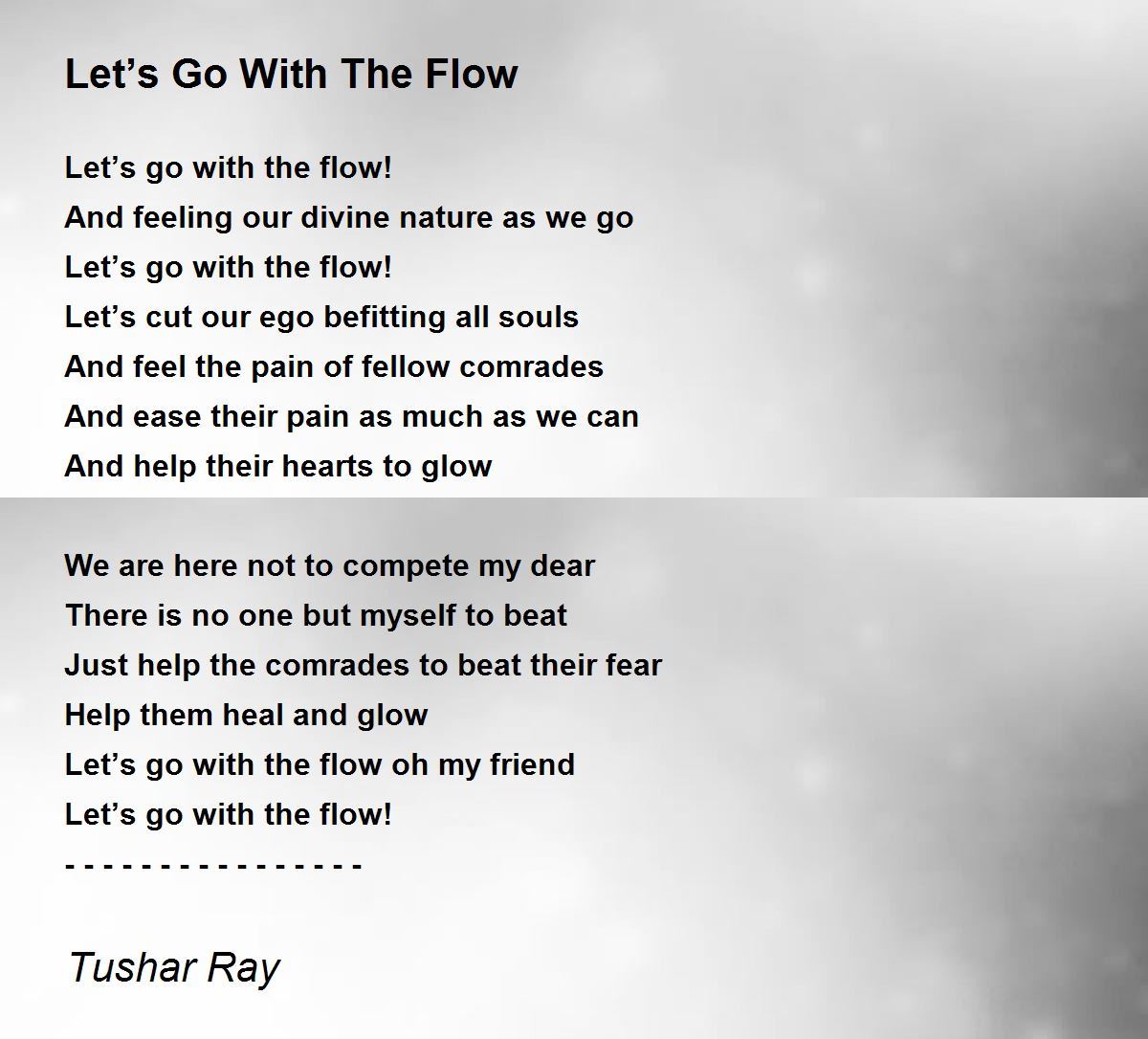 Let’s Go With The Flow Let’s