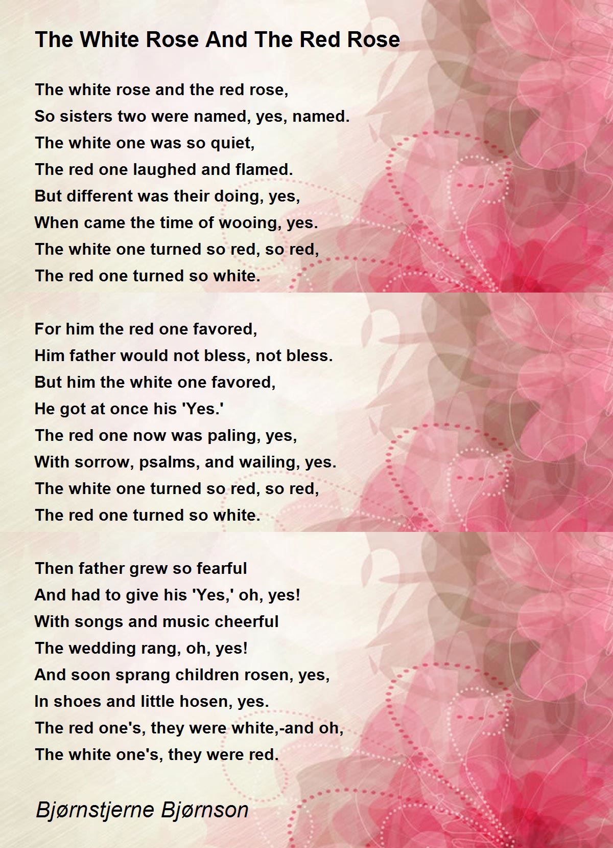 The White Rose And The Red Rose The White Rose And The Red Rose Poem