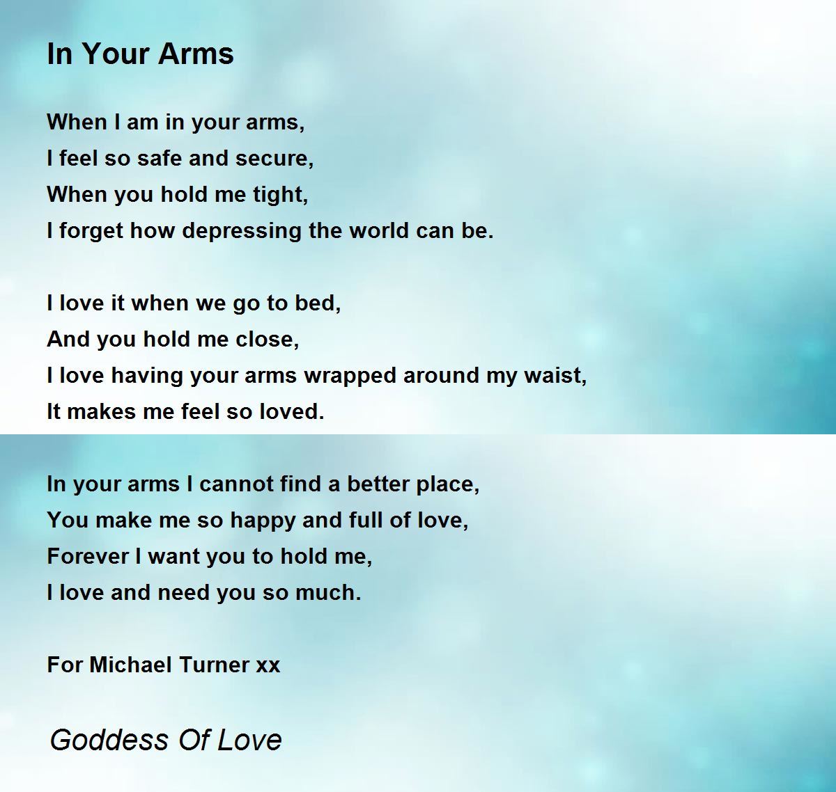 In Your Arms Poem by Goddess Of Love Poem Hunter