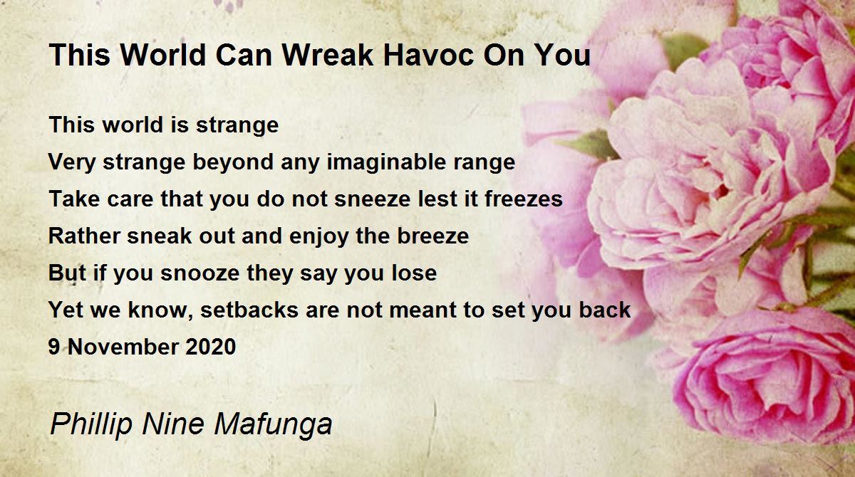 This World Can Wreak Havoc On You by Phillip Nine Mafunga This World