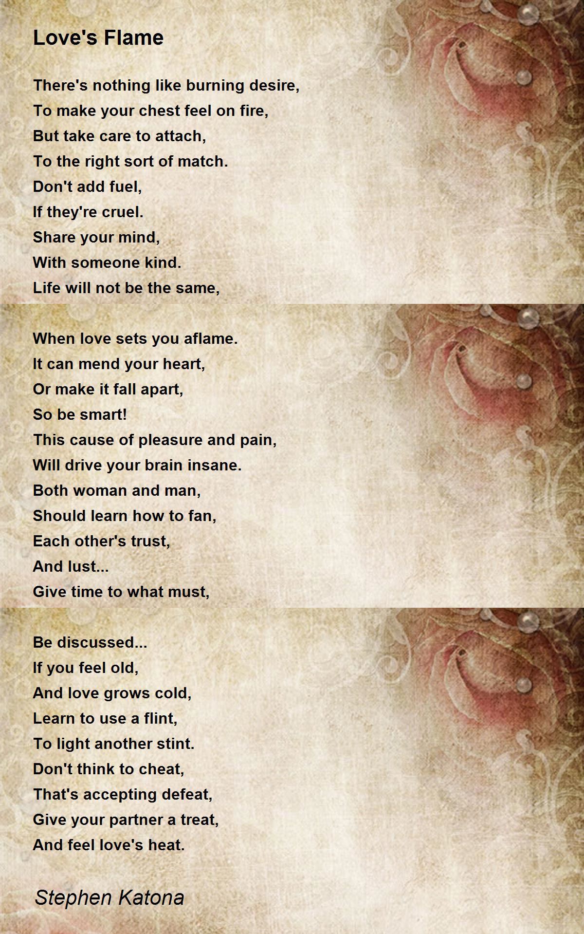 Extinguished Flames: Poems For Ex Boyfriends • 1 Love Poems – UPTWU