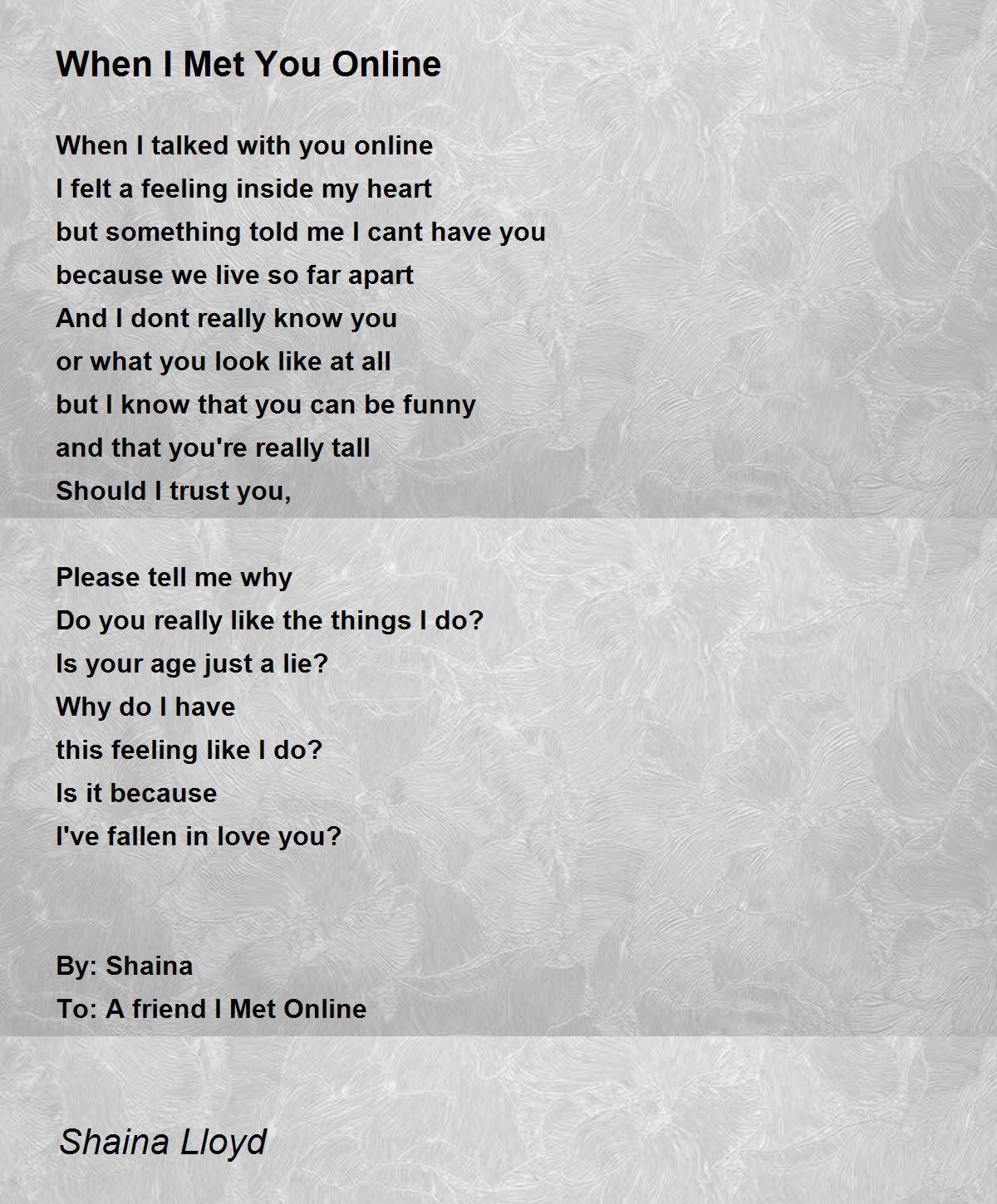 For poems online him love 40 Love