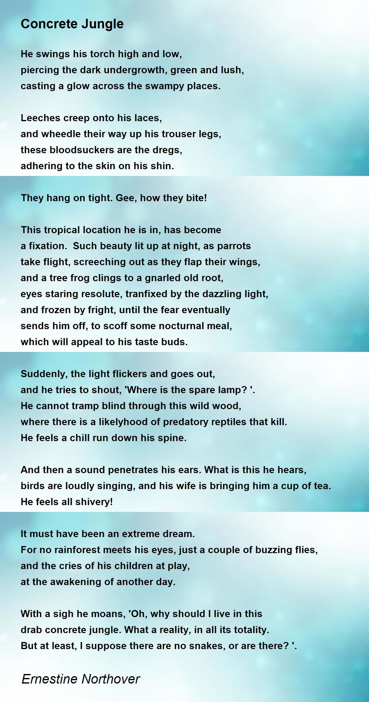 Concrete Jungle Concrete Jungle Poem by Ernestine Northover