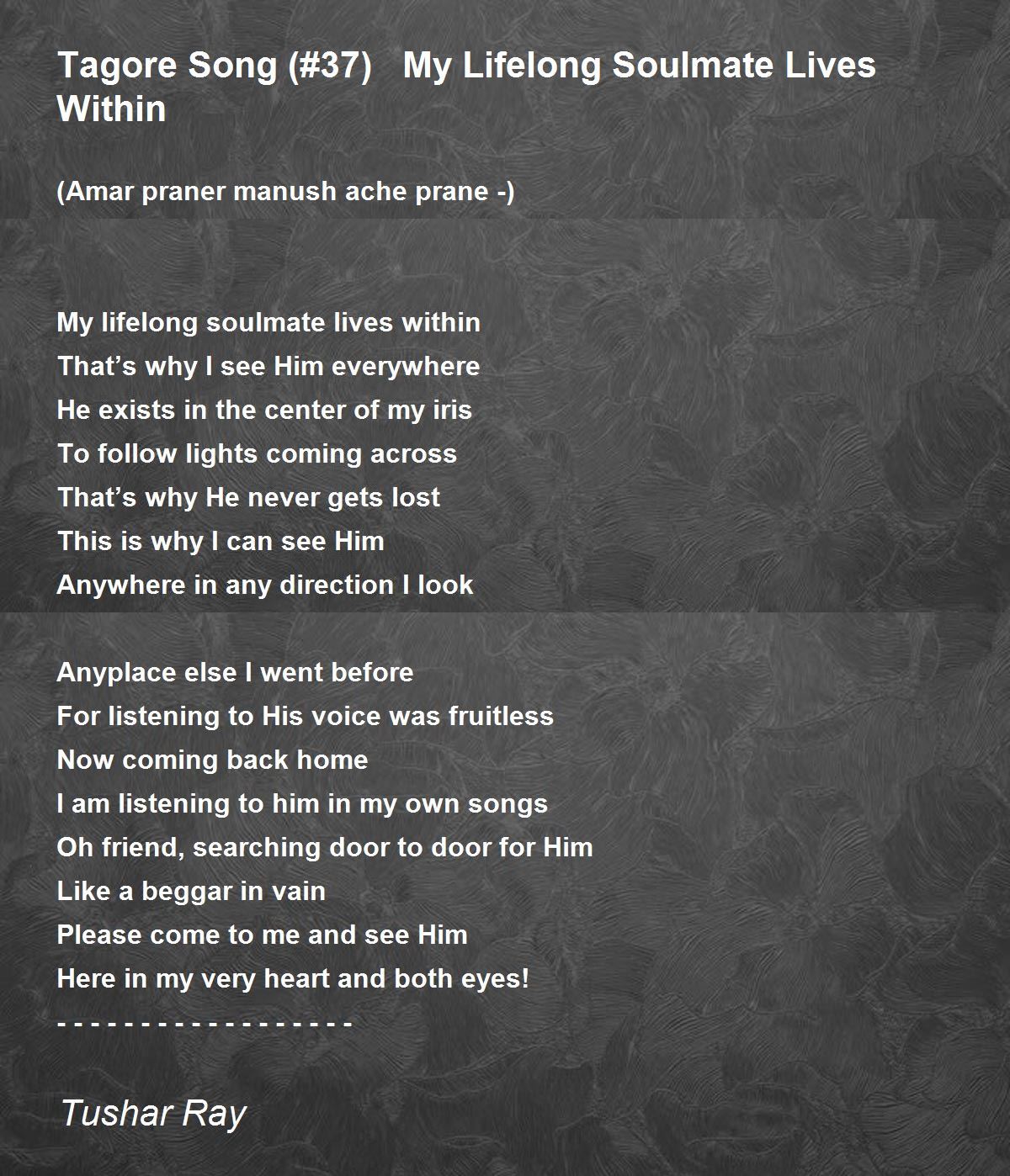 Poem my searching for soulmate 80 soulmate