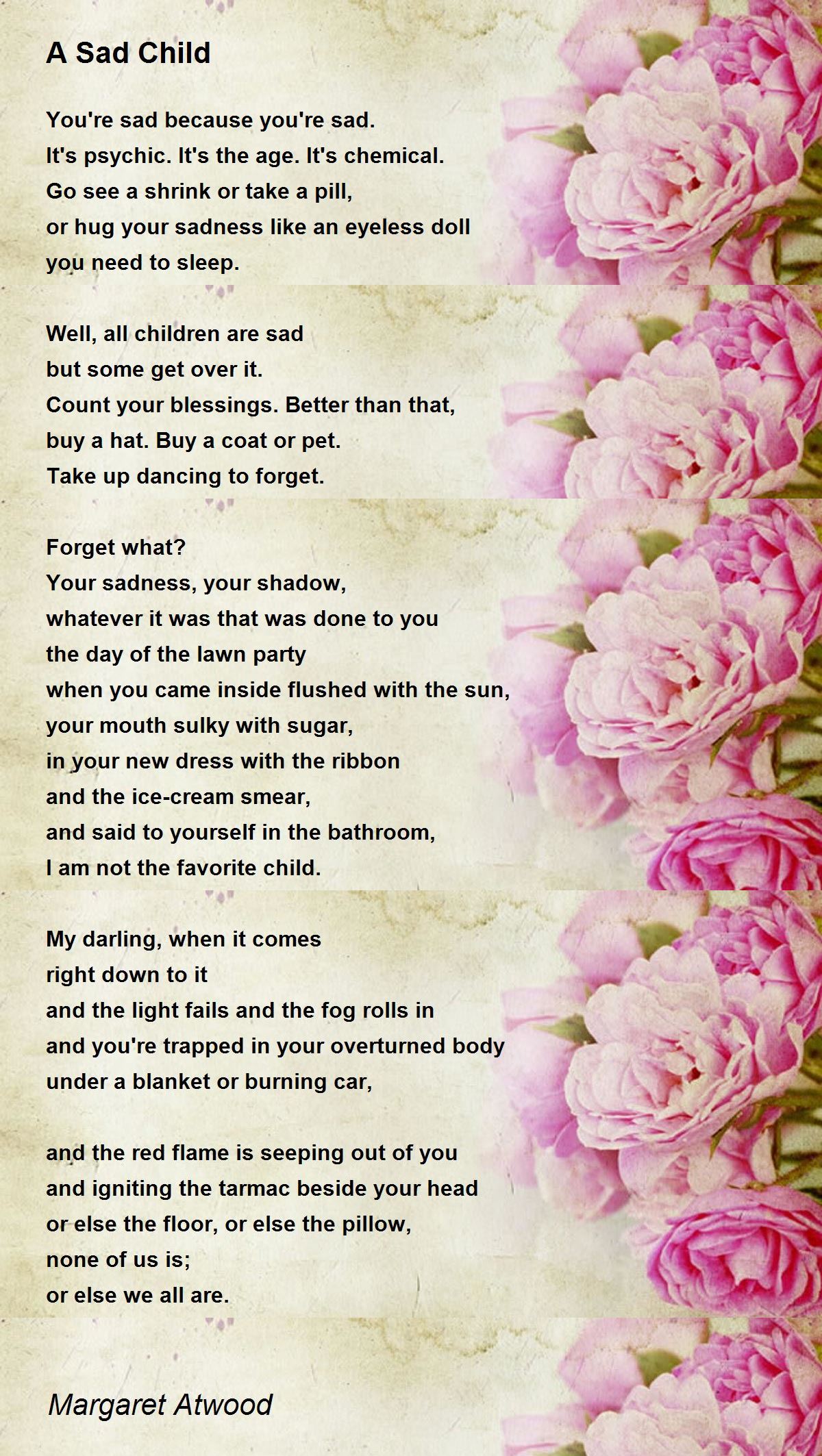 Poems sad touching 10 of