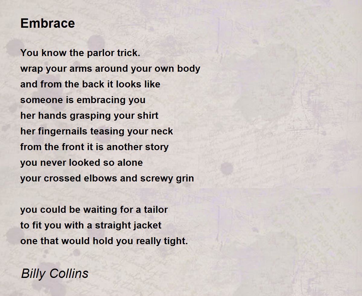 embrace billy collins analysis