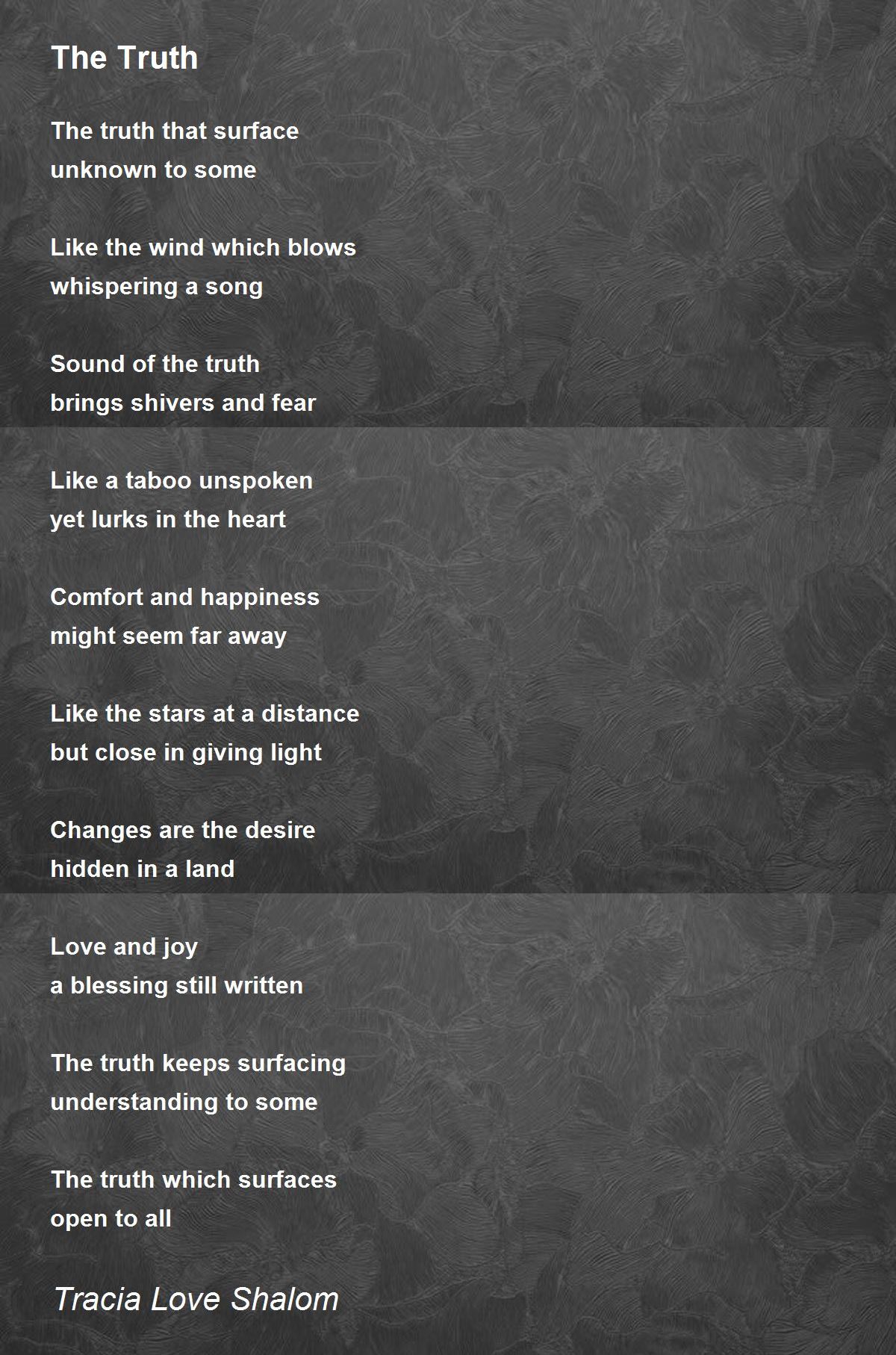 Truth In Me Poem – Poems that Unveil the Truth: Authenticity in Poetry ...