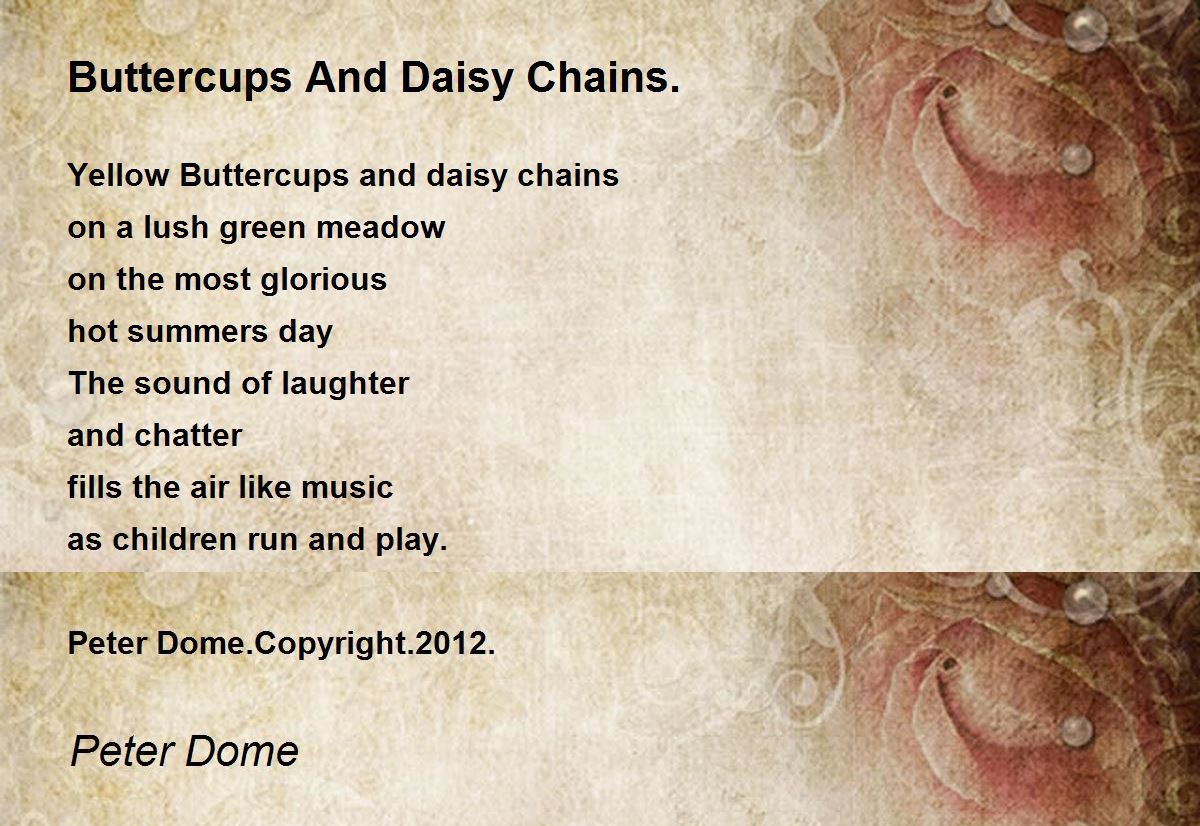 Buttercups And Daisy Chains. by Peter Dome Buttercups And Daisy