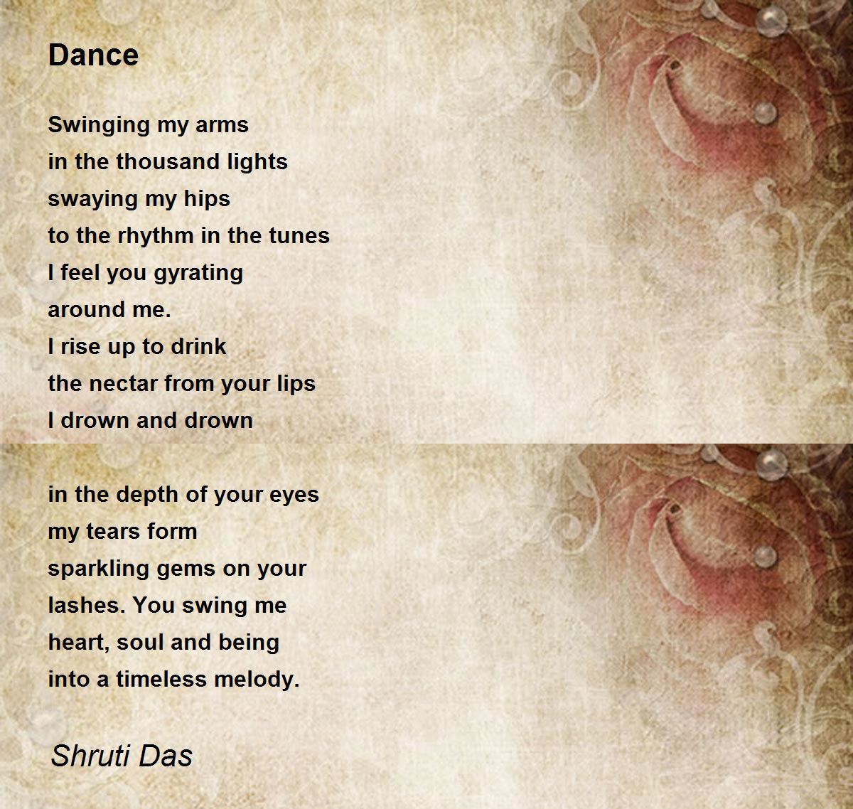 Dance Poem by Shruti Das Poem Hunter