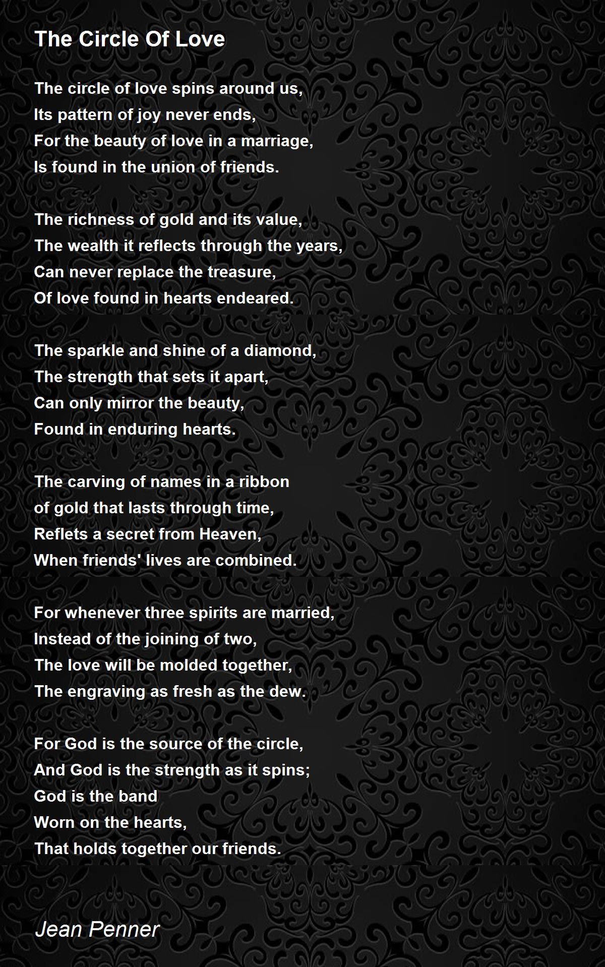 The Circle Of Love The Circle Of Love Poem by Jean Penner