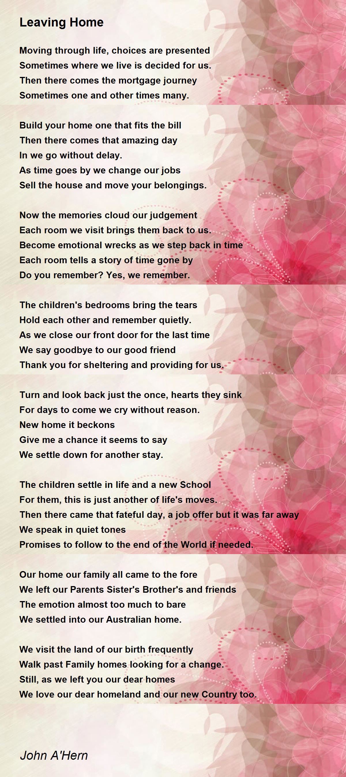 Saying goodbye to a loved one poem