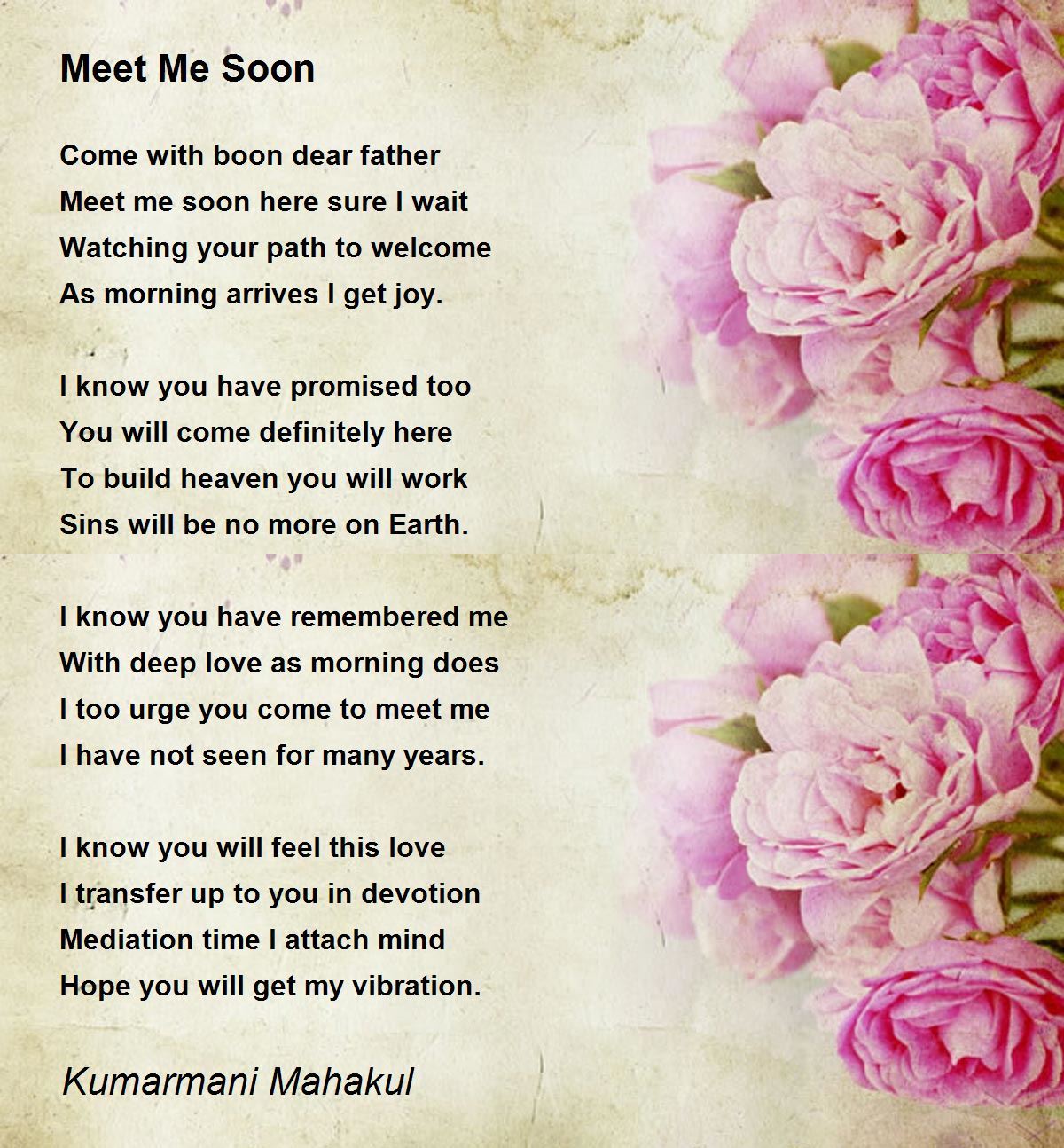 Meet Me Soon Meet Me Soon Poem by Kumarmani Mahakul