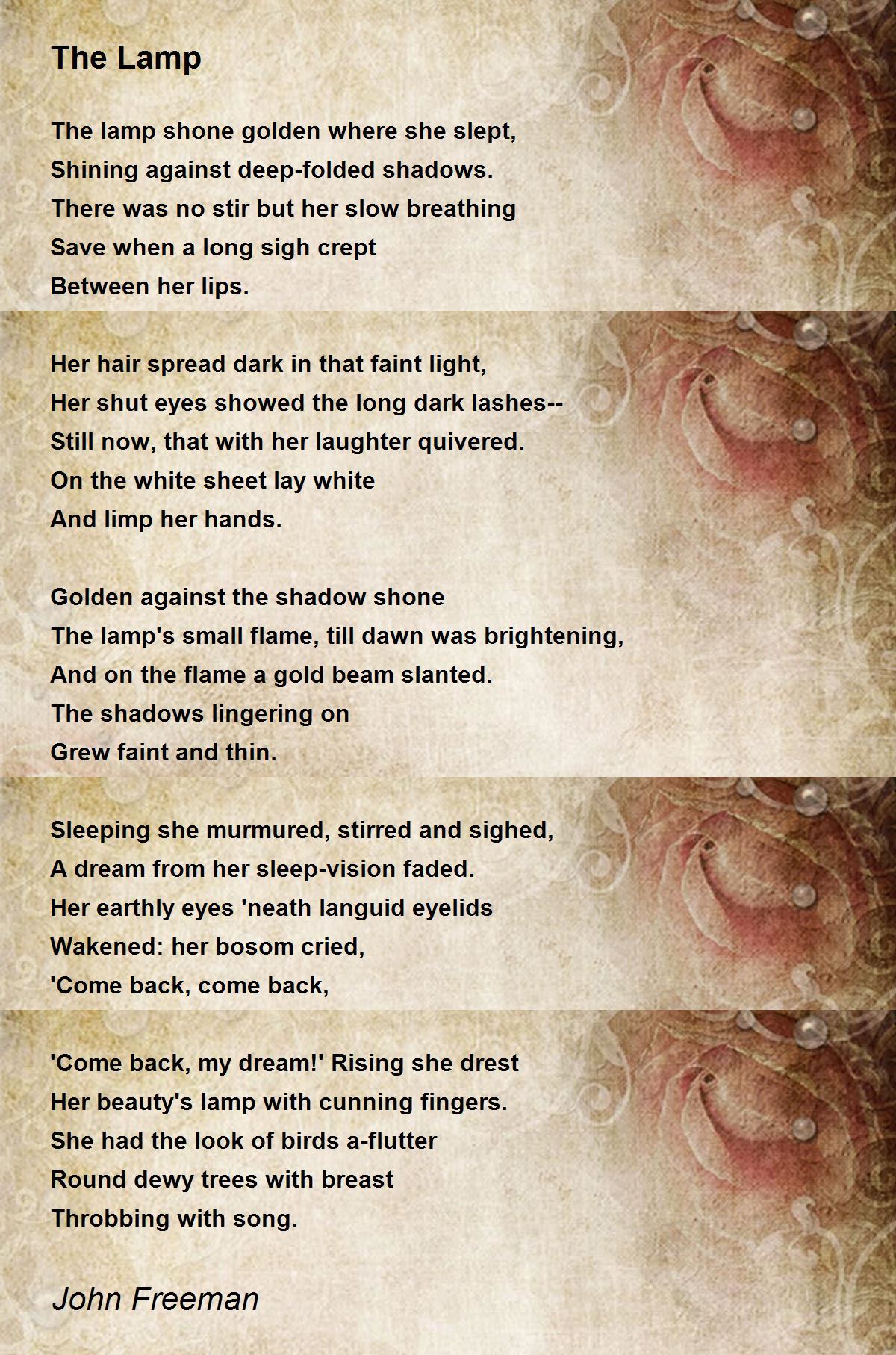 The Lamp The Lamp Poem by John Freeman