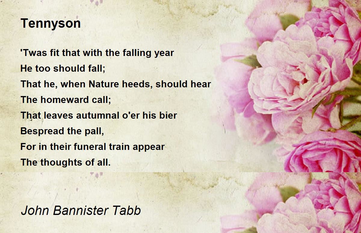 Tennyson Tennyson Poem by John Bannister Tabb