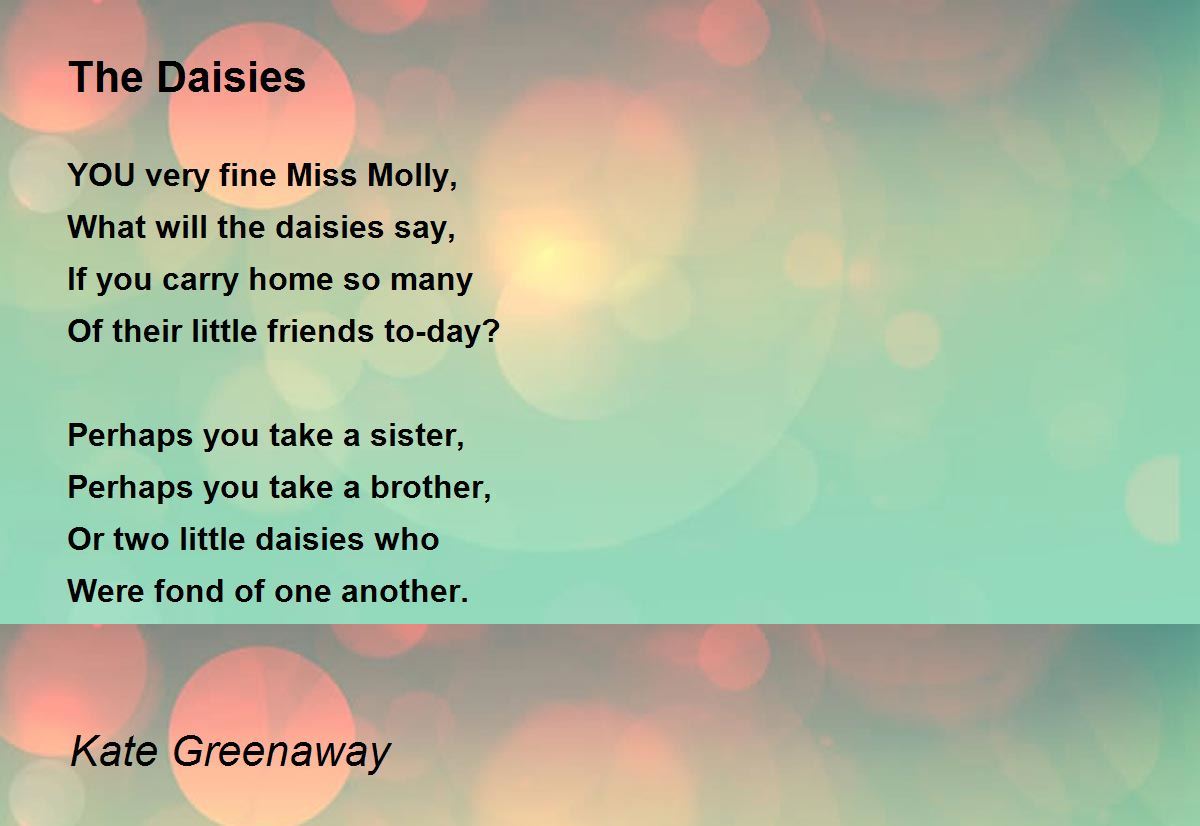 The Daisies The Daisies Poem by Kate Greenaway
