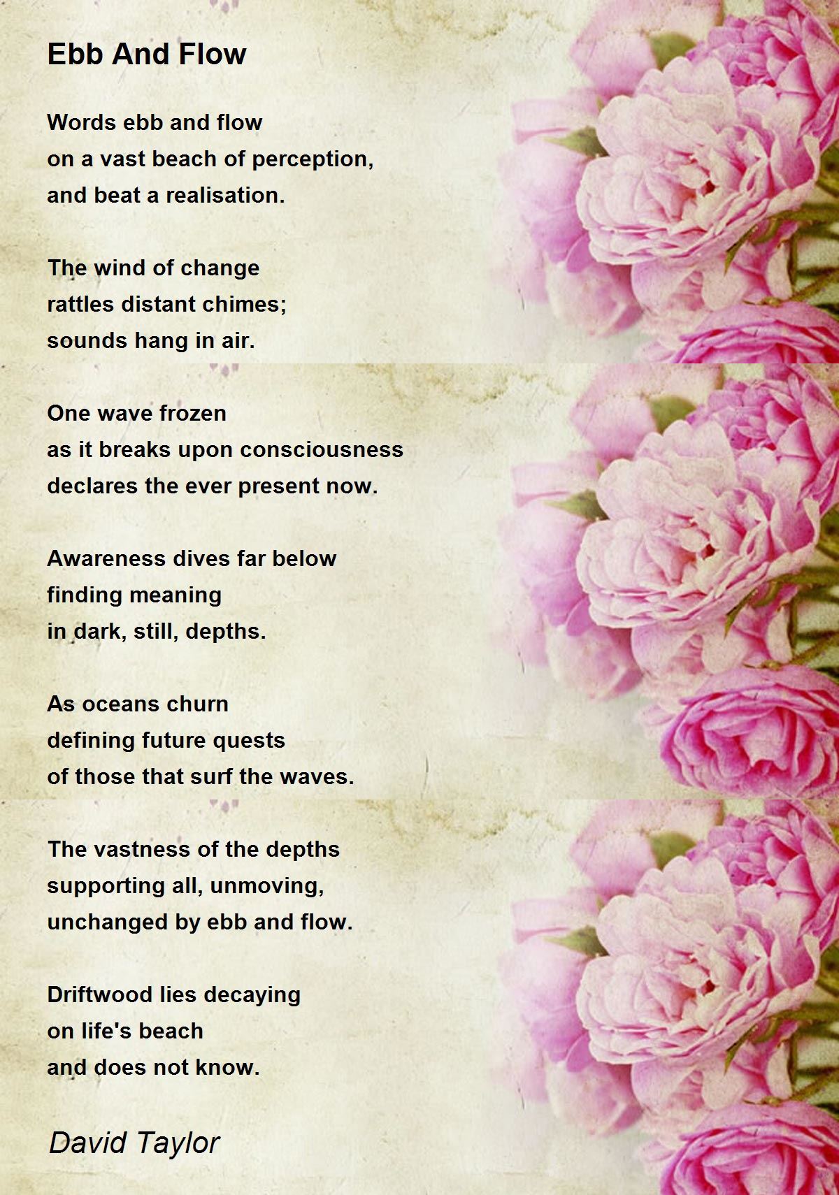 Ebb And Flow Ebb And Flow Poem by David Taylor