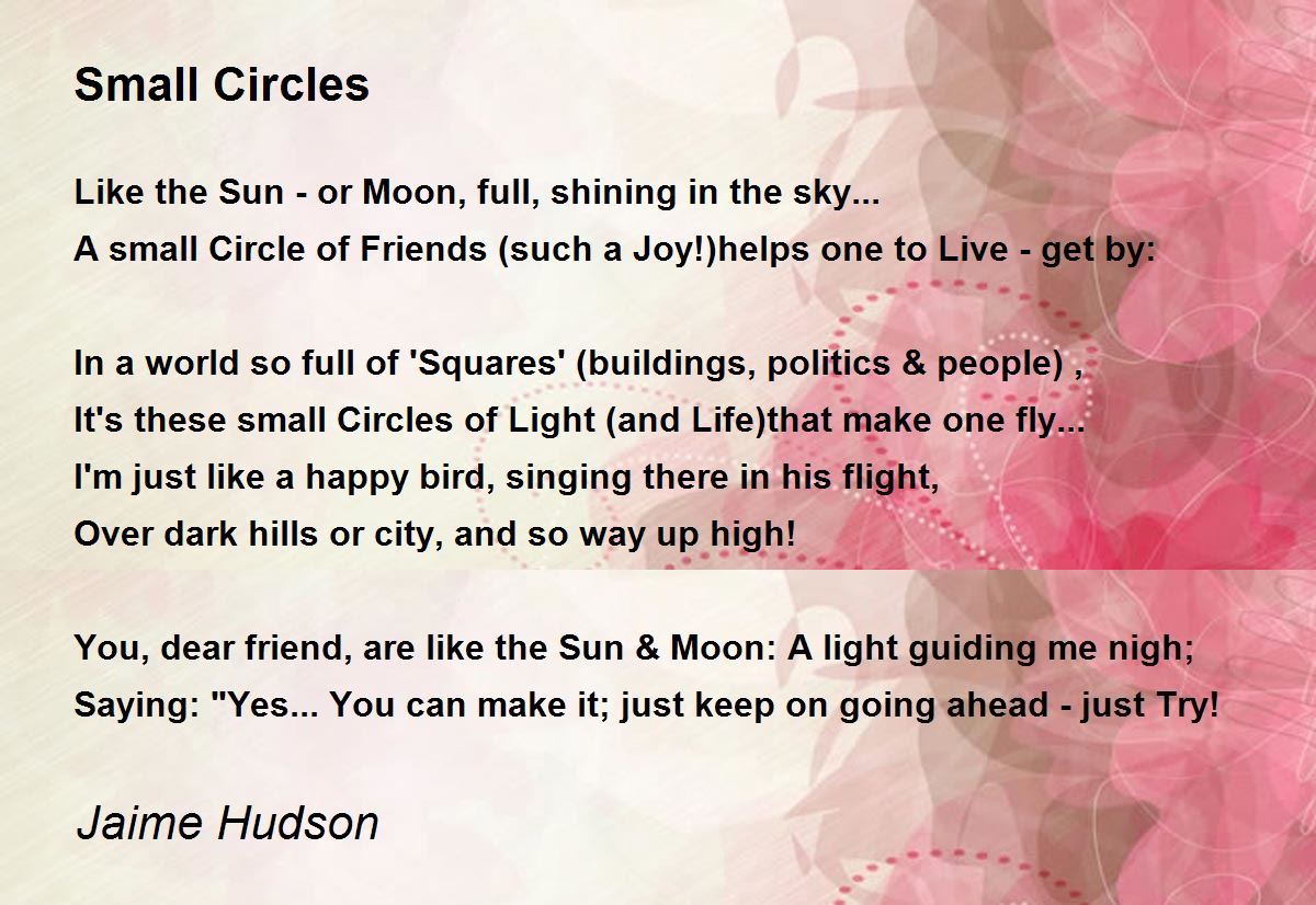 Small Circles Small Circles Poem by Jaime Hudson