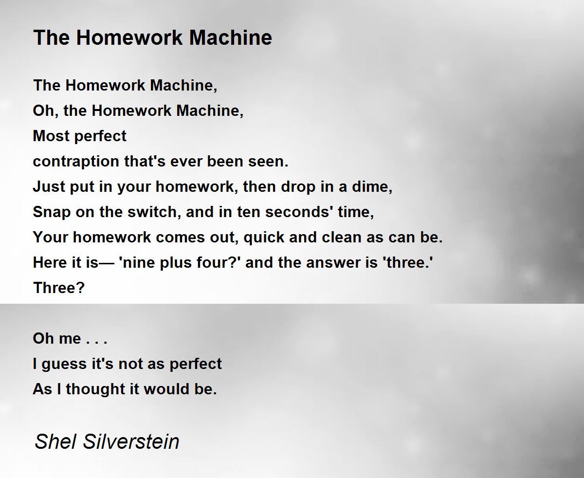 The homework machine comprehension questions image