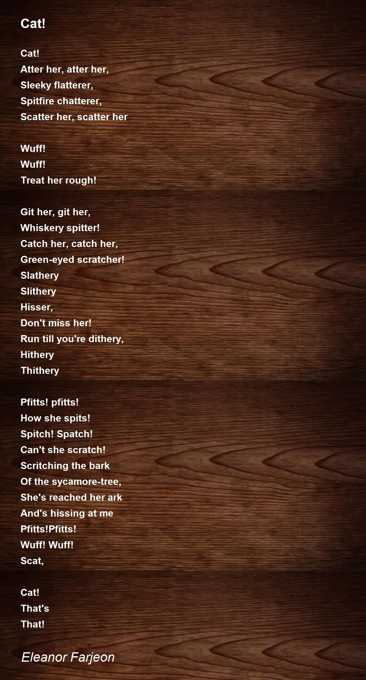 Cat! Poem by Eleanor Farjeon - Poem Hunter