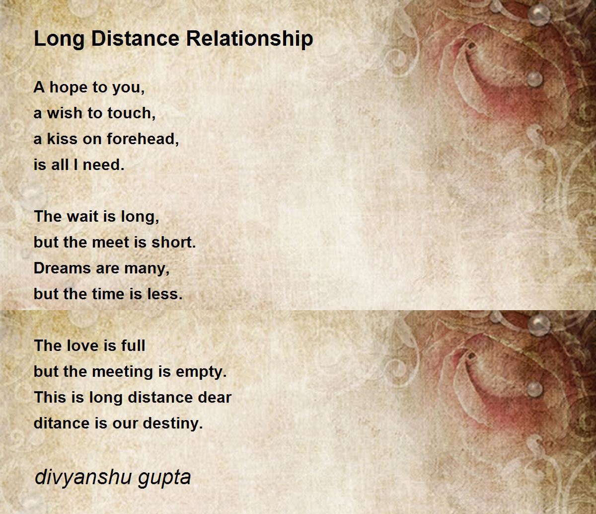 Long Distance Relationship by divyanshu gupta Long Distance