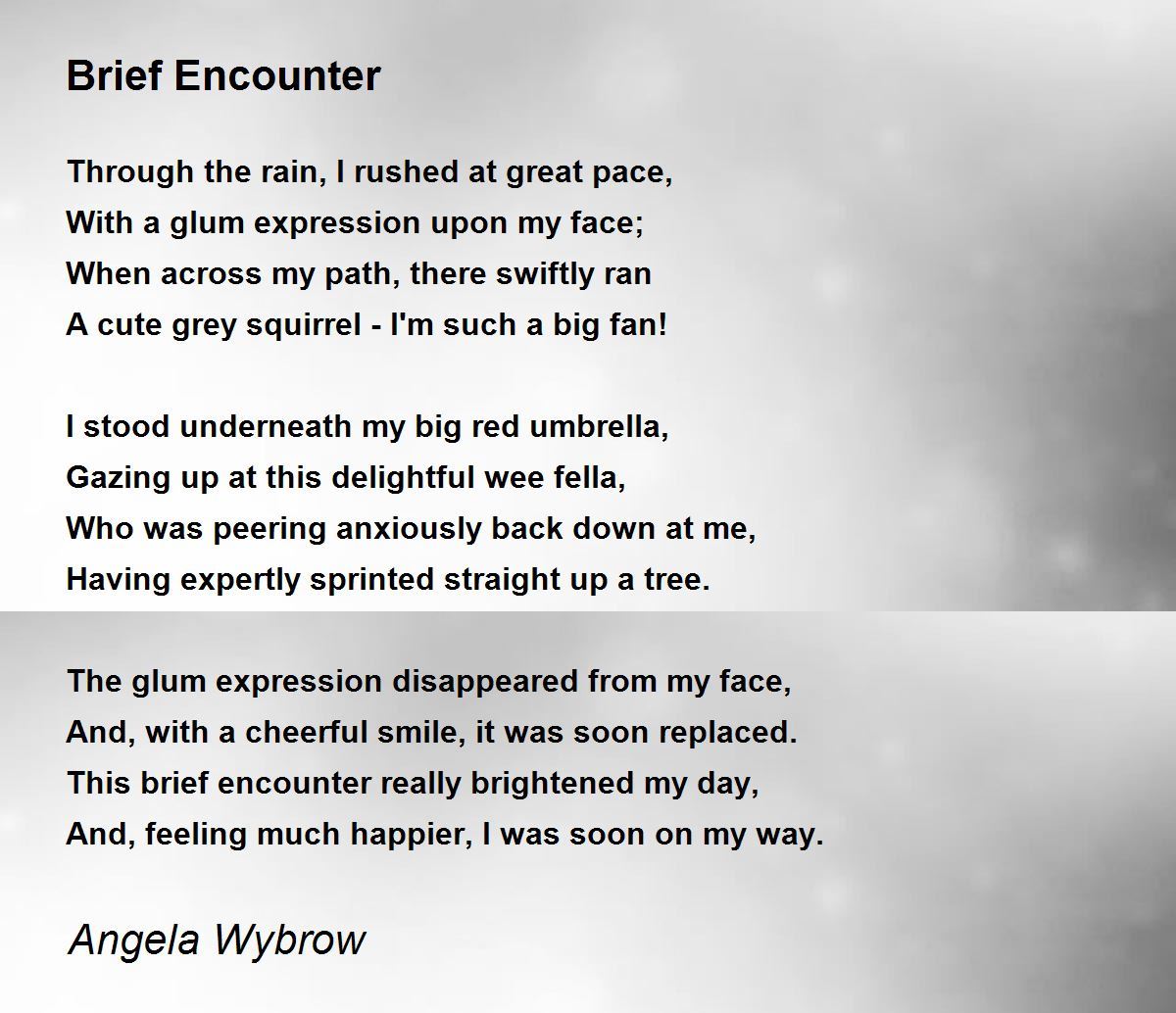 Brief Encounter Brief Encounter Poem by Angela Wybrow